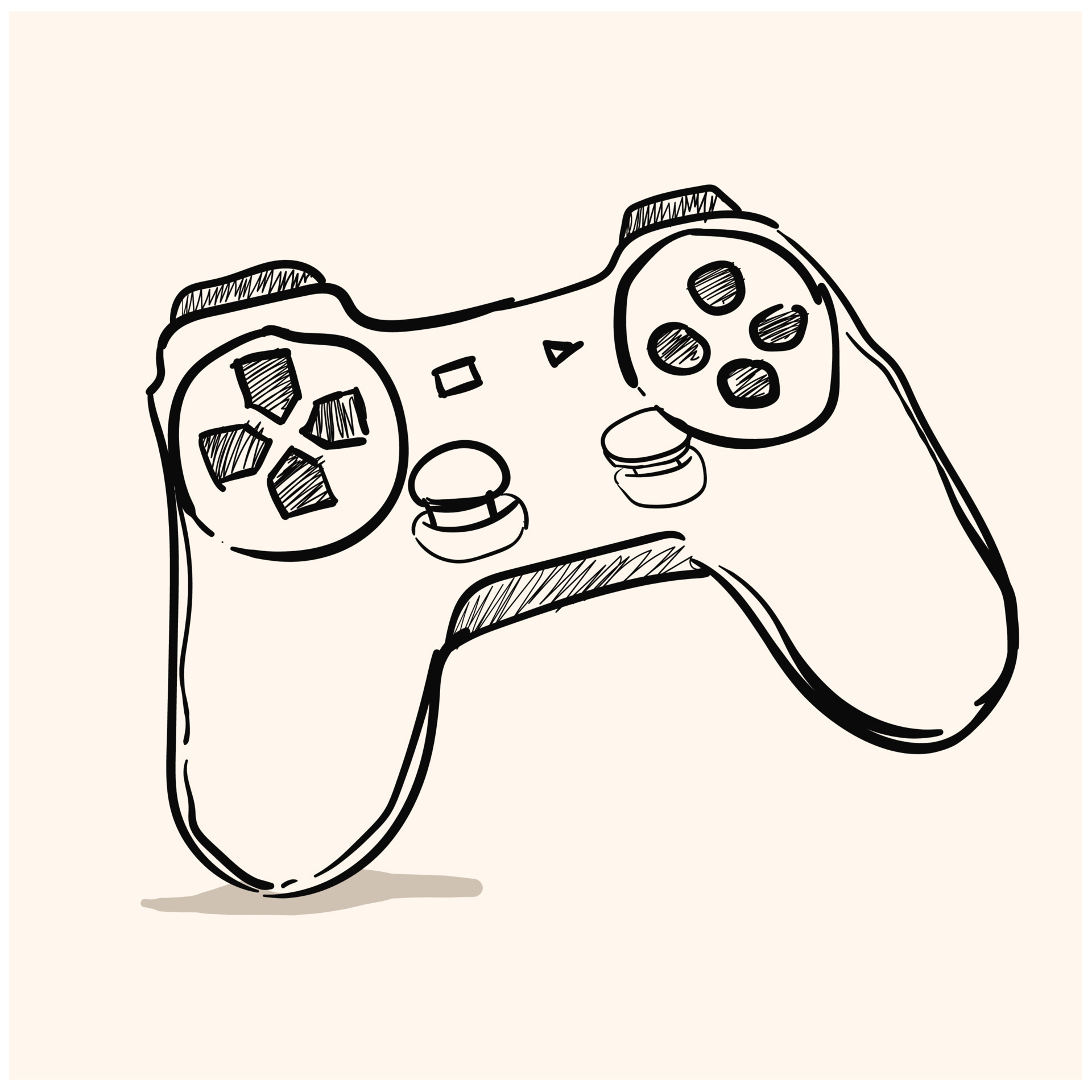 Game Doodles. Hand Drawing of Game Stock Vector - Illustration of