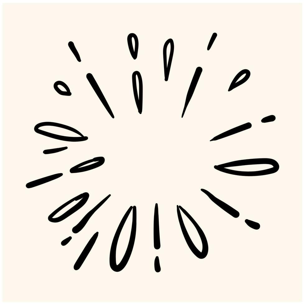 water blast or doodle exploding star vector