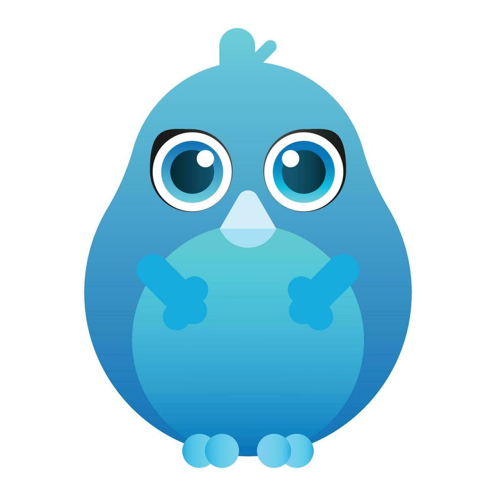 Cute small penguin like character. vector illustration