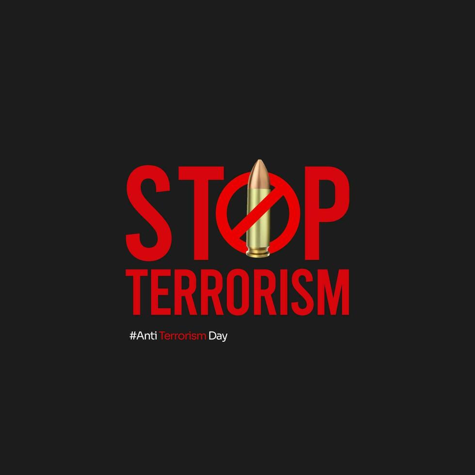 nacional anti terrorismo día social medios de comunicación enviar vector
