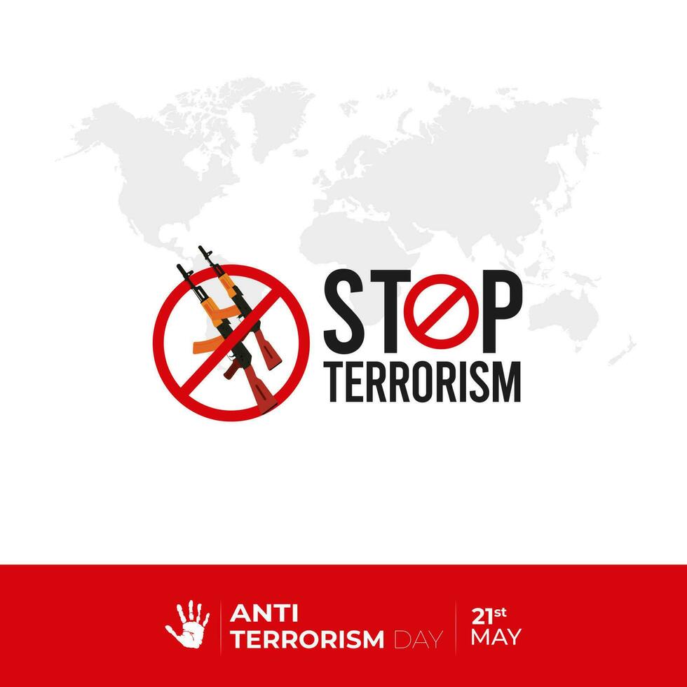 nacional anti terrorismo día social medios de comunicación enviar vector
