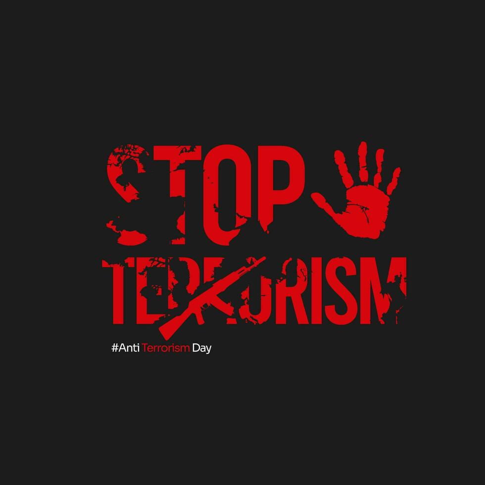 National Anti Terrorism Day Social Media Post vector