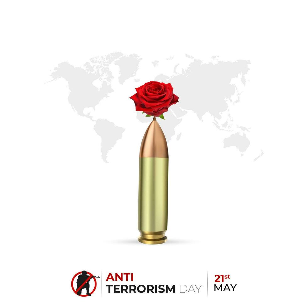 National Anti Terrorism Day Social Media Post vector