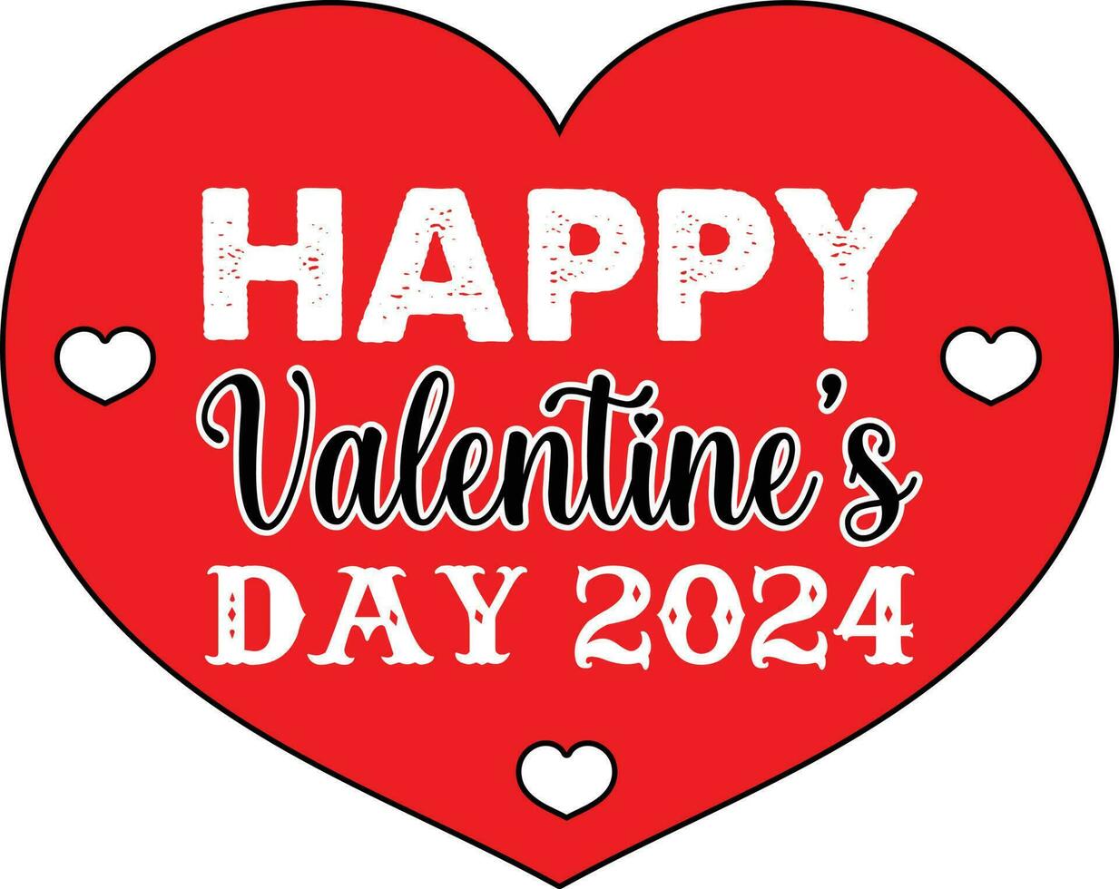 Happy Valentine's Day 2024 T-shirt Design 24201071 Vector Art at Vecteezy