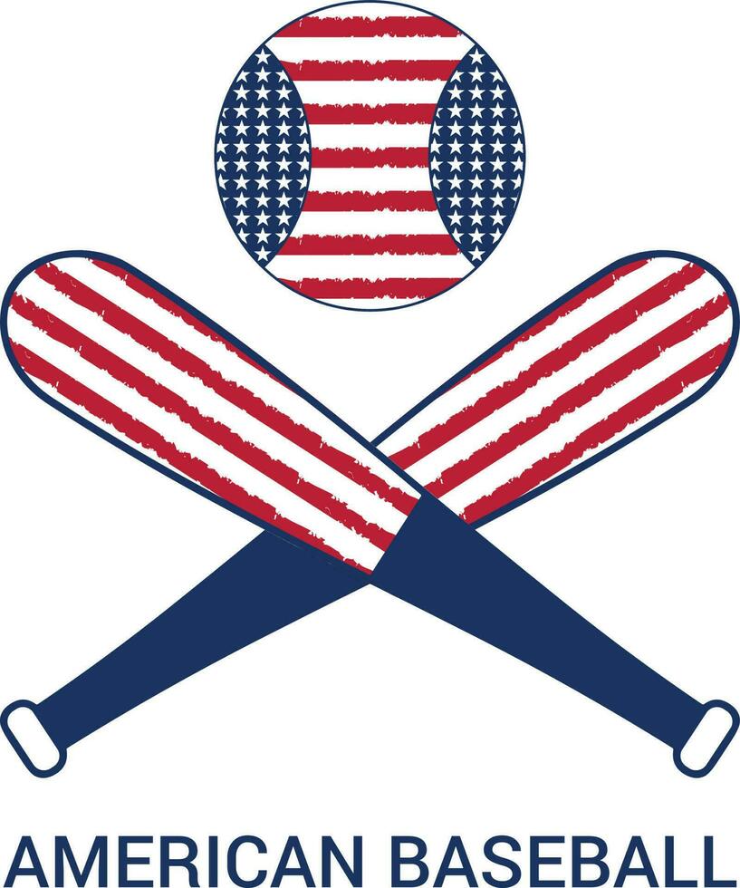 American Baseball Vector Illustration
