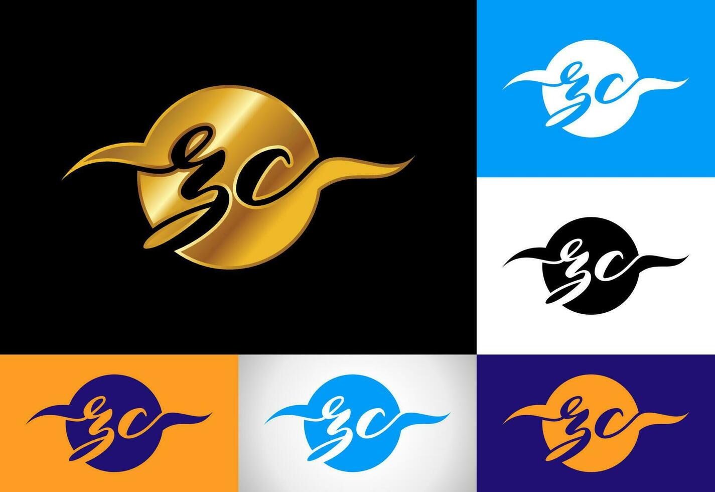 Initial Letter Z C Logo Design Vector. Graphic Alphabet Symbol For Corporate Business Identity vector