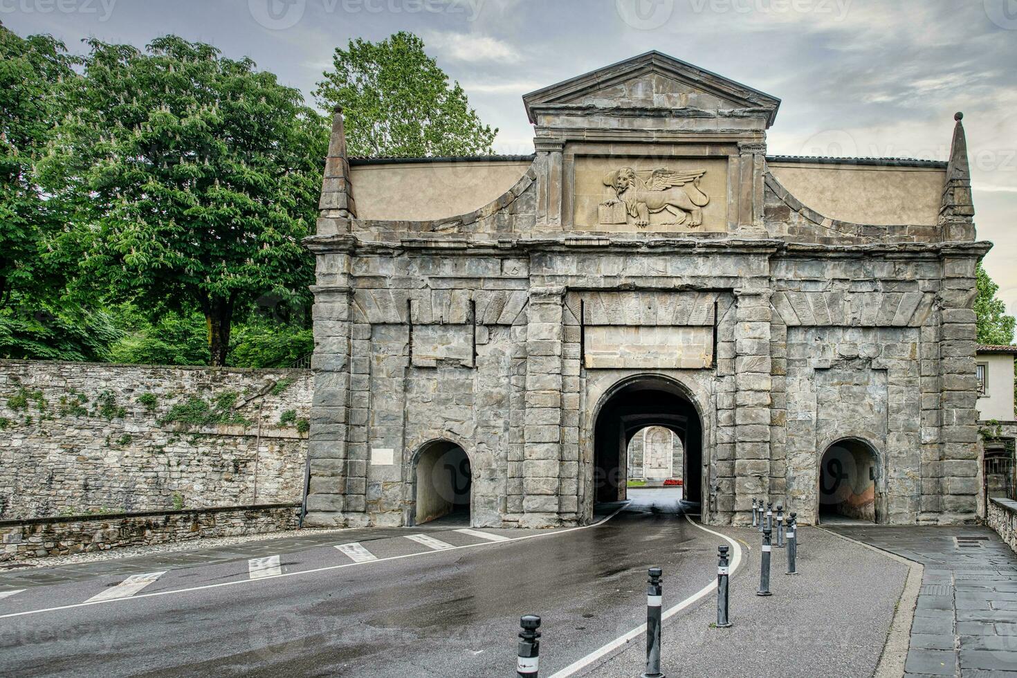Porta Sant Agostino entrance to the Citta Alta Bergamo photo