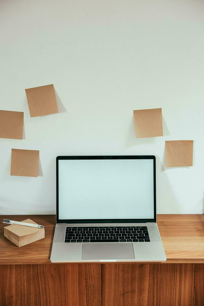 Blank Laptop Screen Mockup free photo