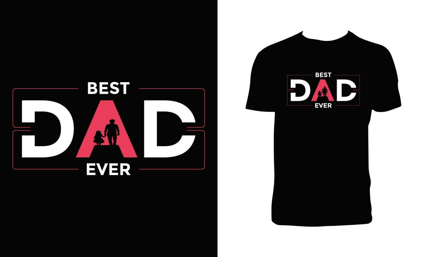 Dad Typography T Shirt Design. vector