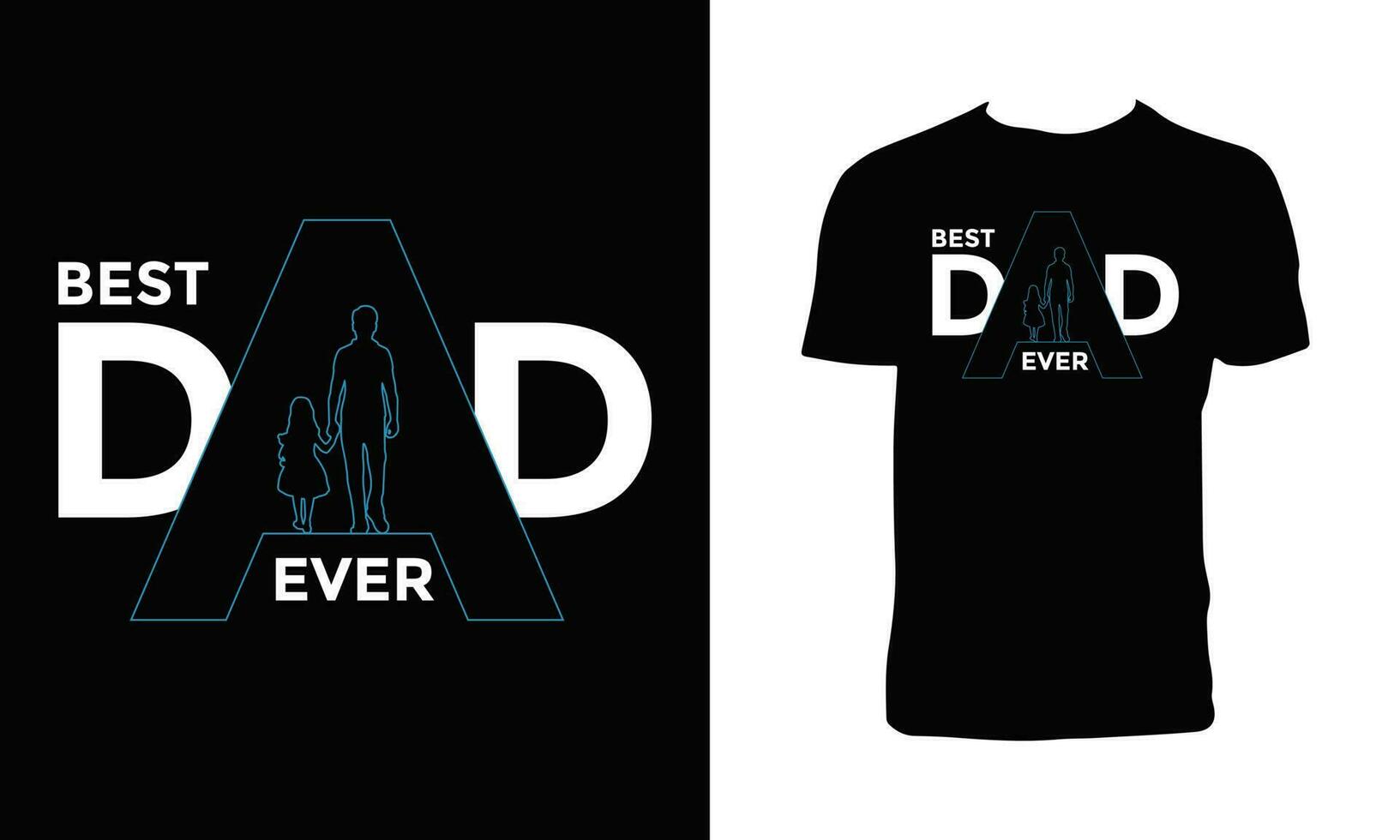 Dad Typography T Shirt Design. vector