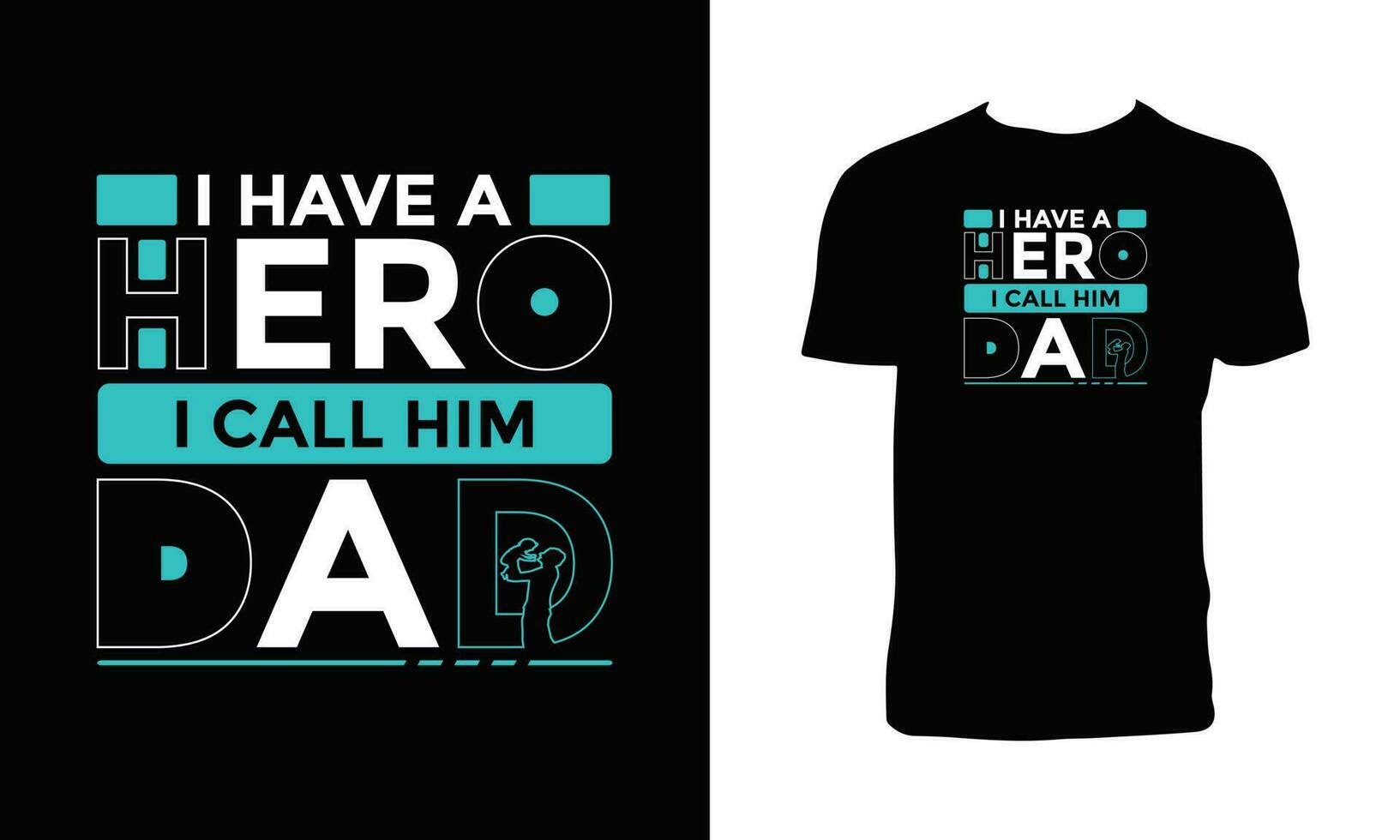 Father's Day T Shirt Design. vector