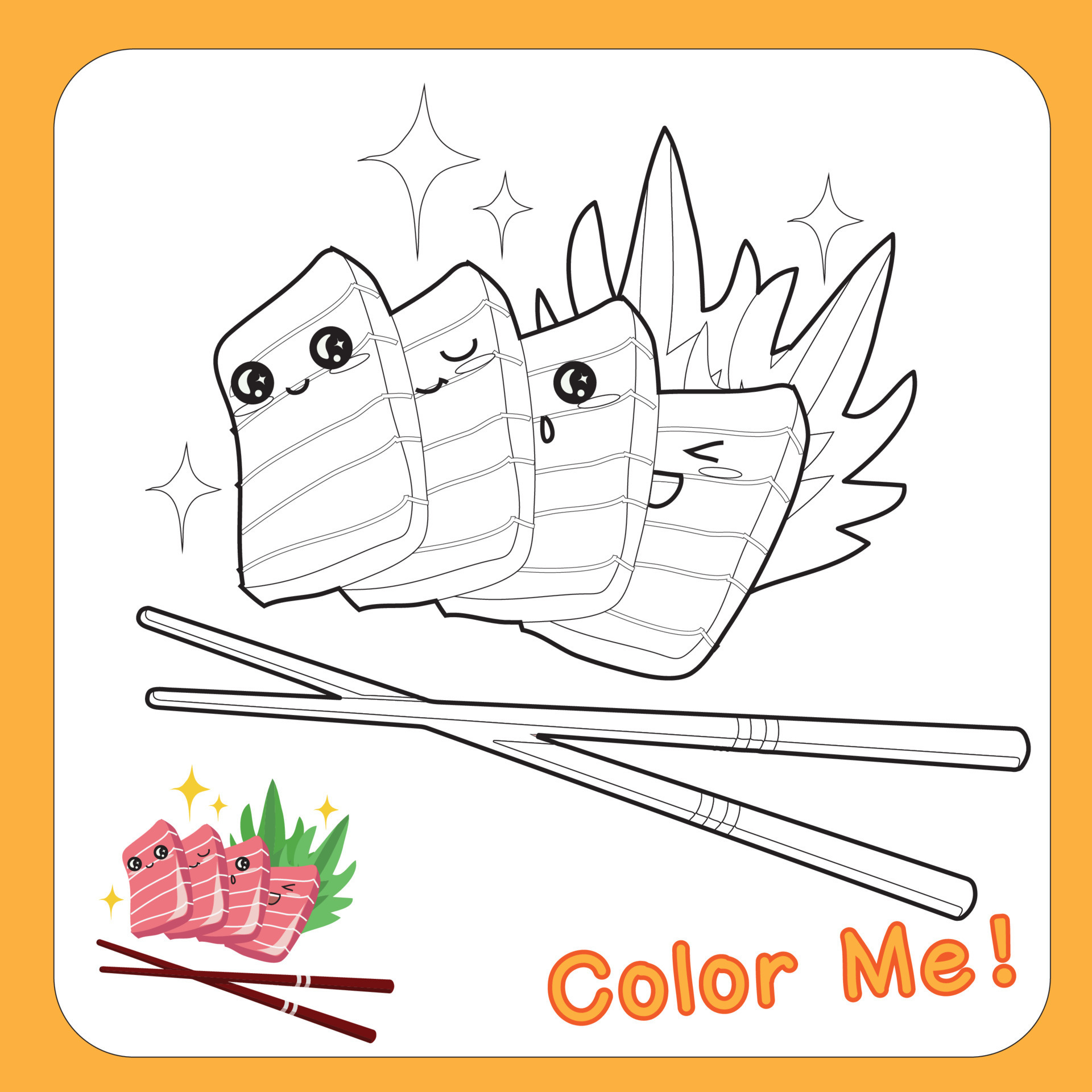 Coloring food worksheet page. Educational printable coloring worksheet