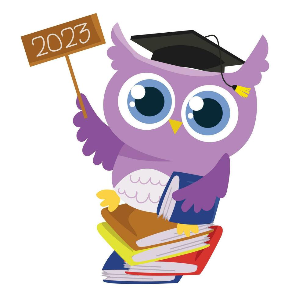 Graduation clipart for children. Vector file.