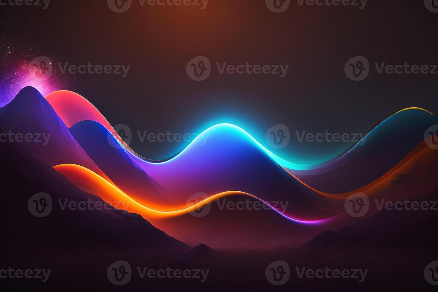 abstract futuristic background with pink blue glowing neon moving high speed wave lines and bokeh lights Data transfer concept, photo