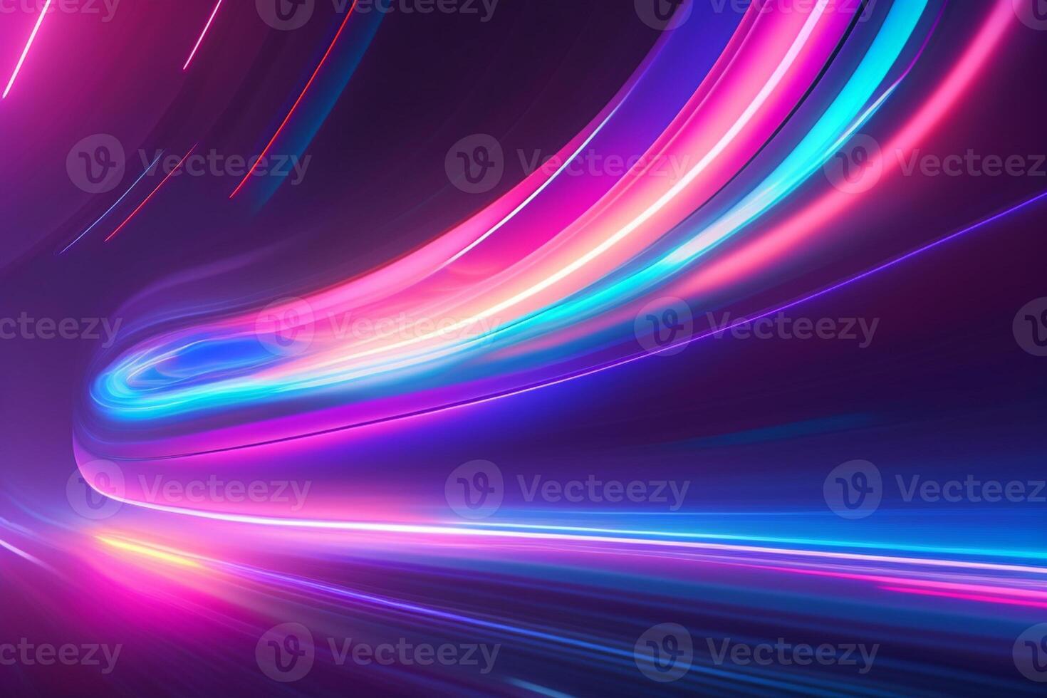 abstract futuristic background with pink blue glowing neon moving high speed wave lines and bokeh lights Data transfer concept, photo