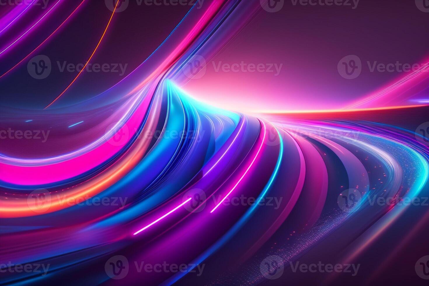 abstract futuristic background with pink blue glowing neon moving high speed wave lines and bokeh lights Data transfer concept, photo