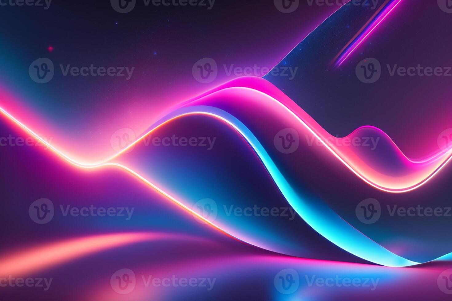 abstract futuristic background with pink blue glowing neon moving high speed wave lines and bokeh lights Data transfer concept, photo