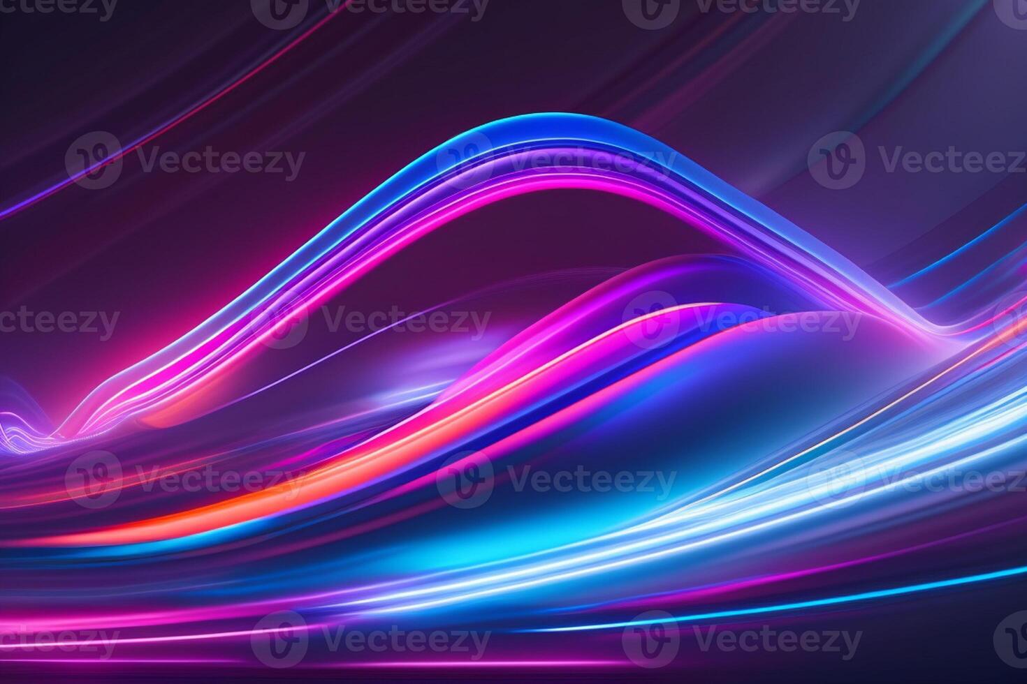 abstract futuristic background with pink blue glowing neon moving high speed wave lines and bokeh lights Data transfer concept, photo