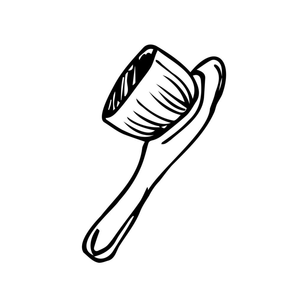 Make up brushes collection. Fashion illustration. Vector sketch.