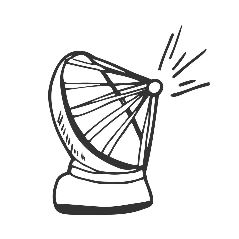 Doodle vector satellite sketch in vector