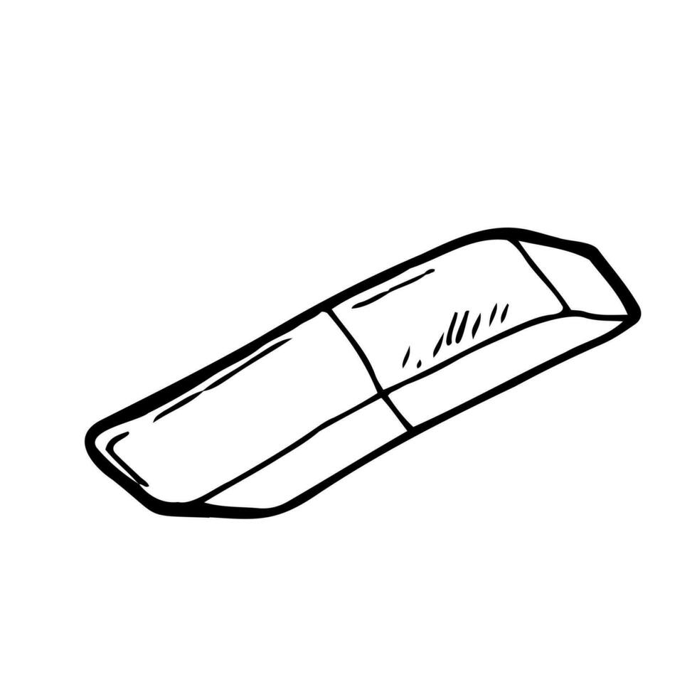 Eraser stationary vector drawings, cartoon vector, line art and color