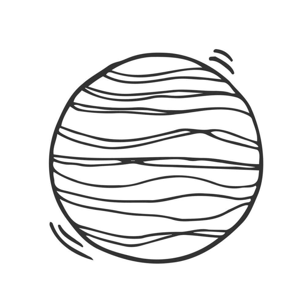 Jupiter planet icon. Sketch illustration of Jupiter planet vector icon ...