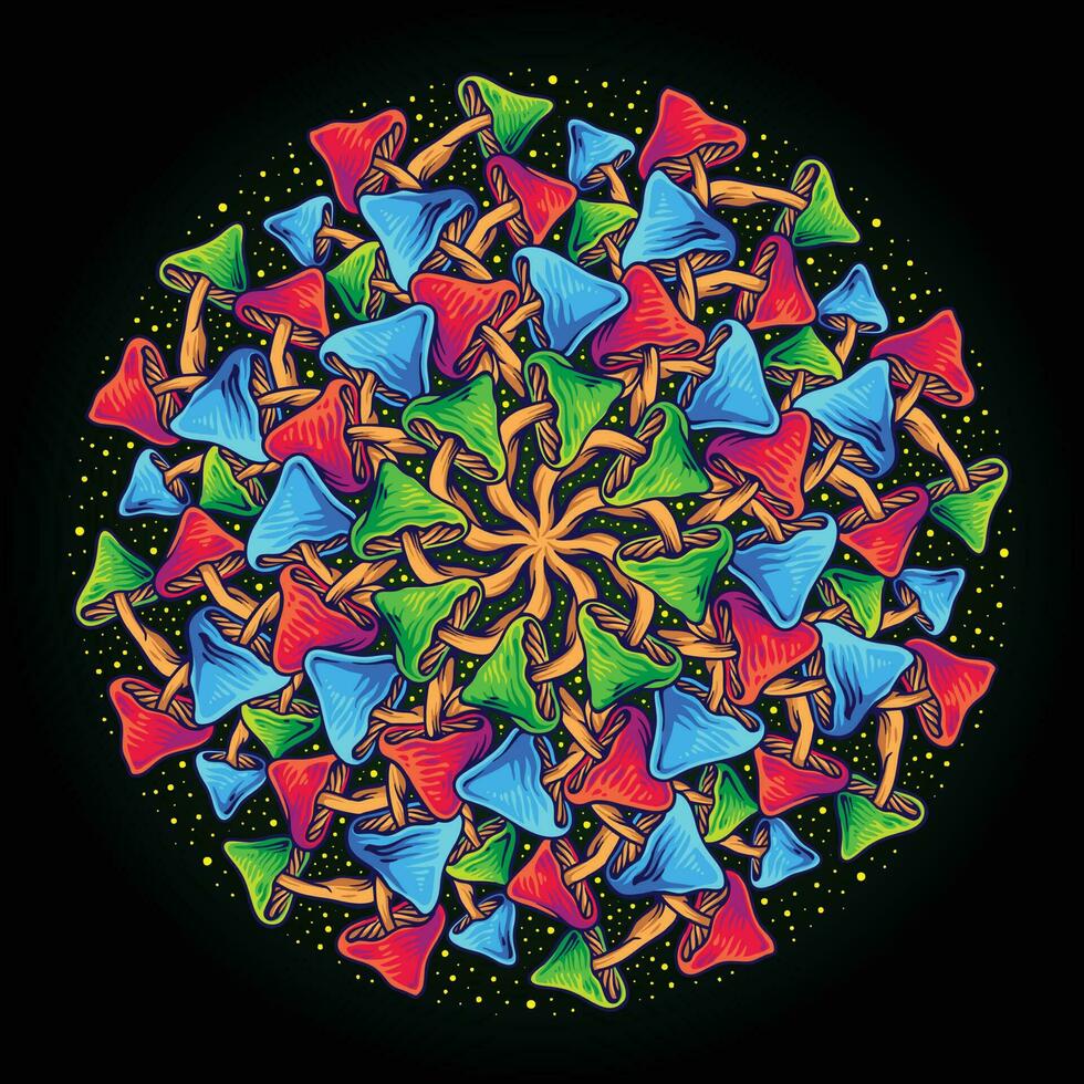 Trippy Sacred Geometry Mushroom Shirt Trippy Sacred Geometry Mushroom Shirt