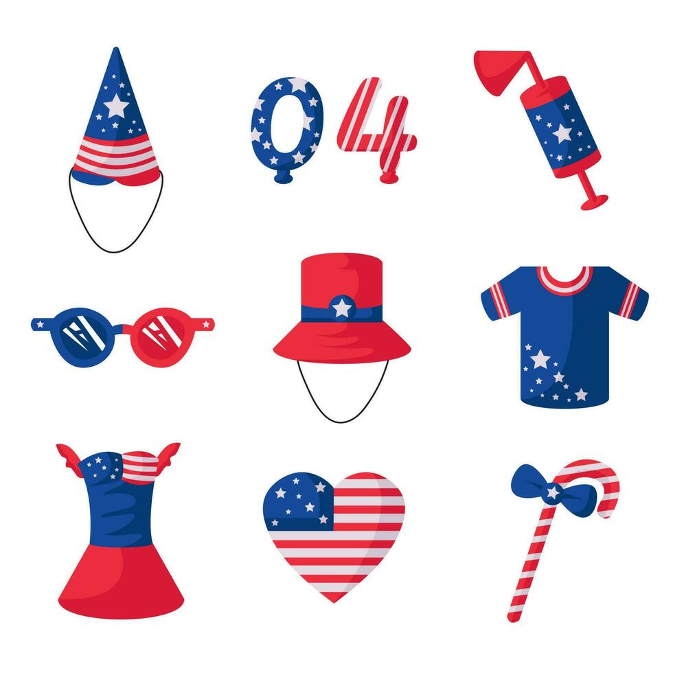 USA 4th July Icon vector