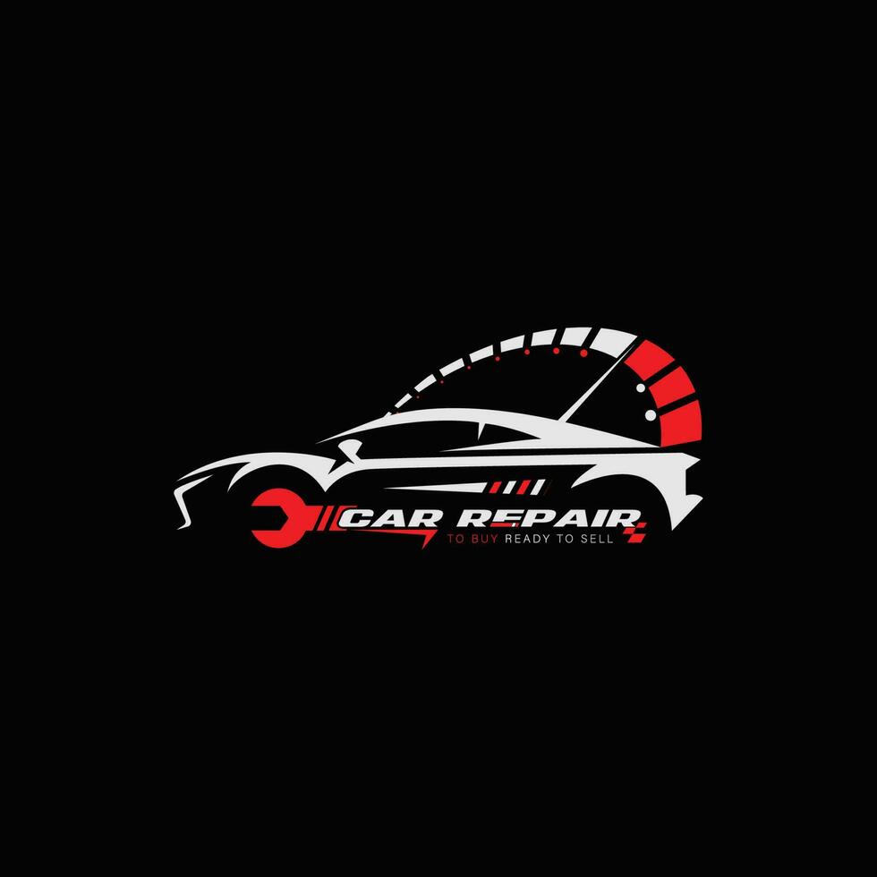 Automotive Car repair logo design vector illustration and auto car service logo automobile engineering logo stock illustration.