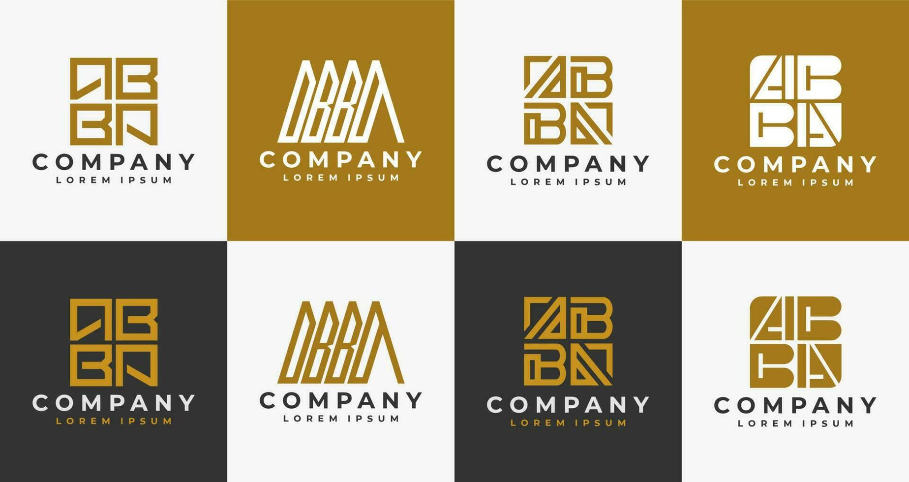 Luxury company letter A B ABBA logo design. Elegance initial ABBA logo branding vector