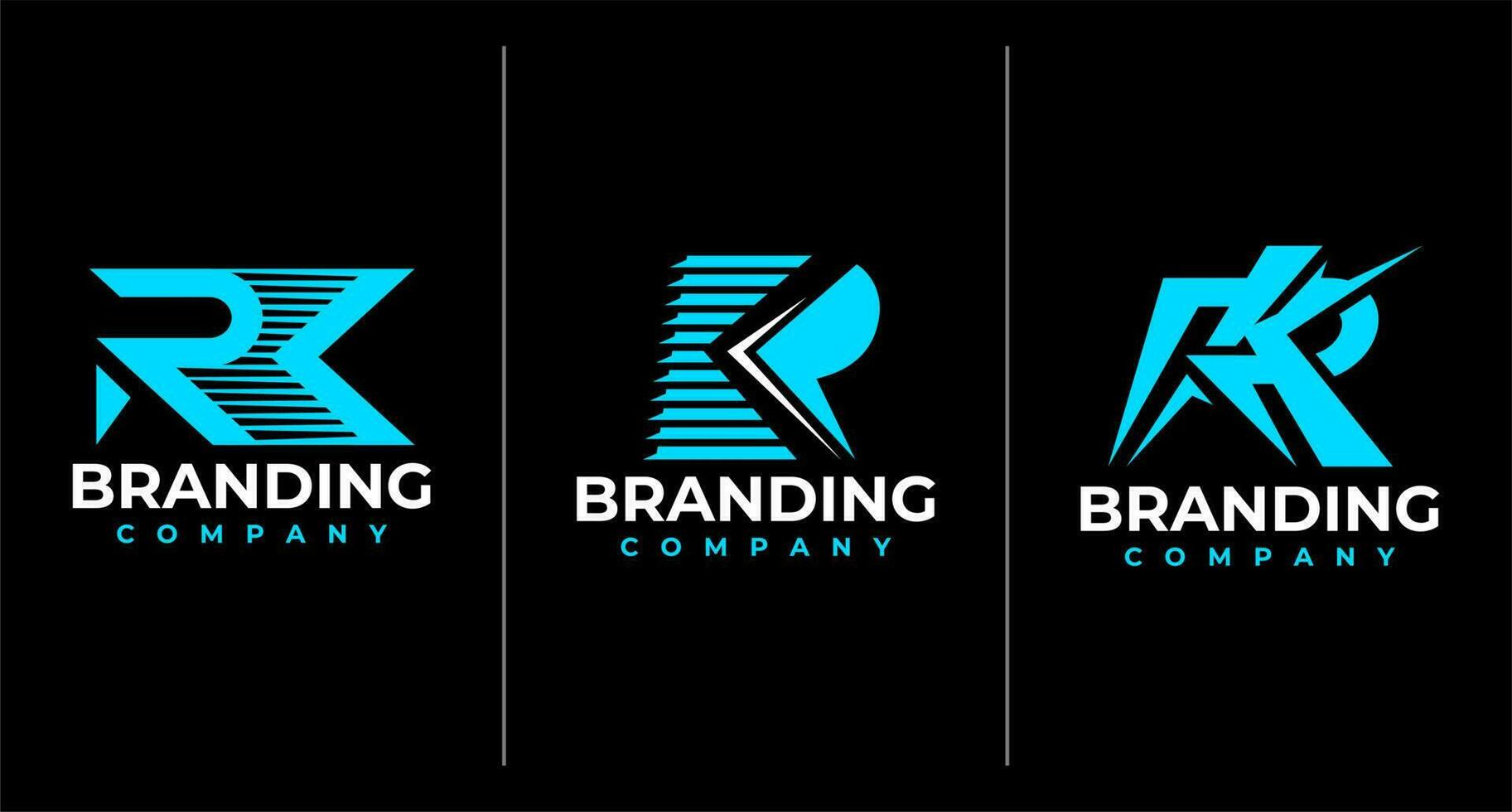 moderno velocidad línea letra r k rk kr logo diseño. digital raya línea inicial rk. vector
