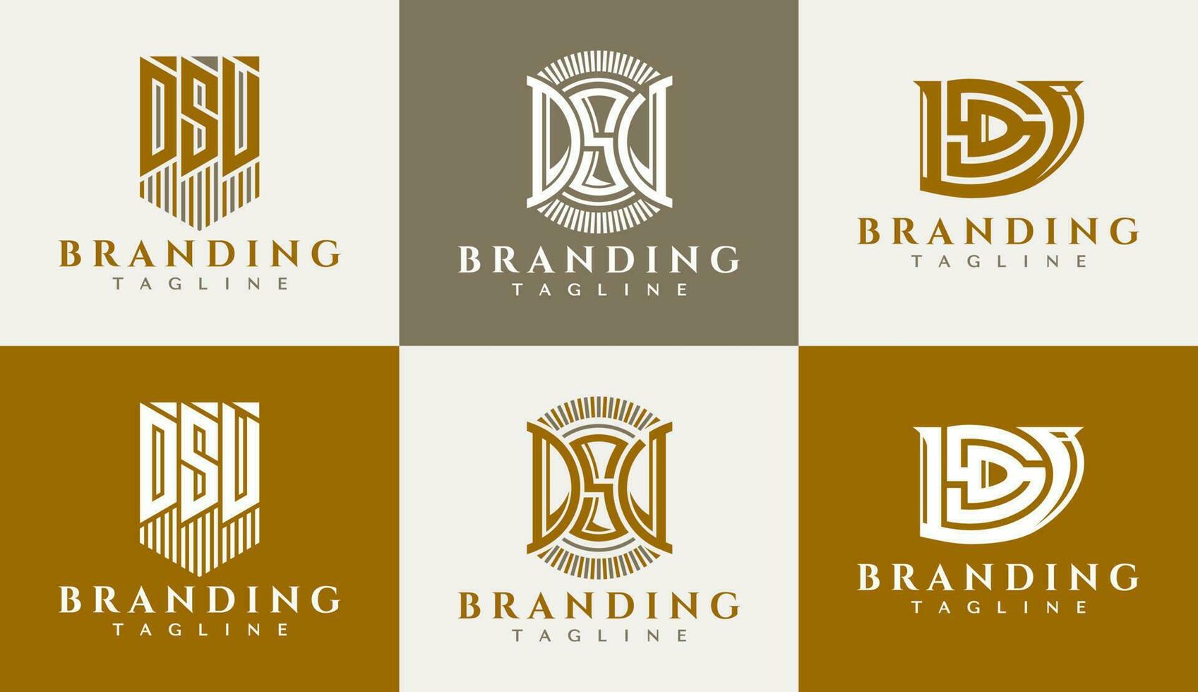 Luxury business line letter D S V DSV logo design. Elegance initial DSV logo. vector