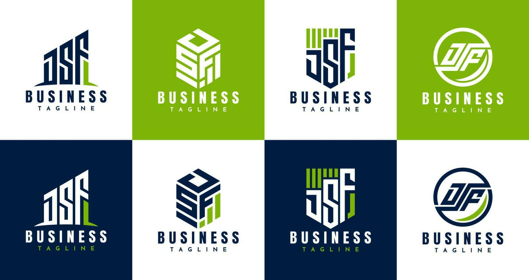 Business finance letter D S F DSF logo design. Modern financial initial DSF logo. vector