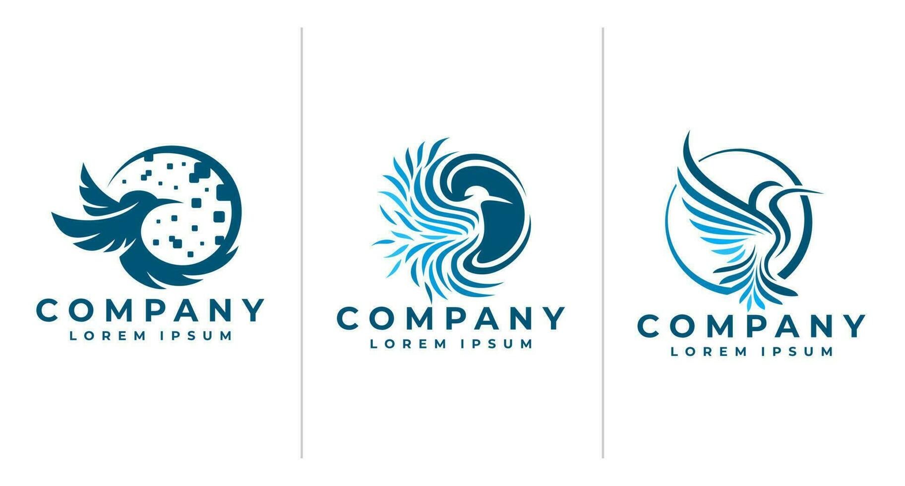 Modern hummingbird logo design template. Abstract humming bird logo branding. vector