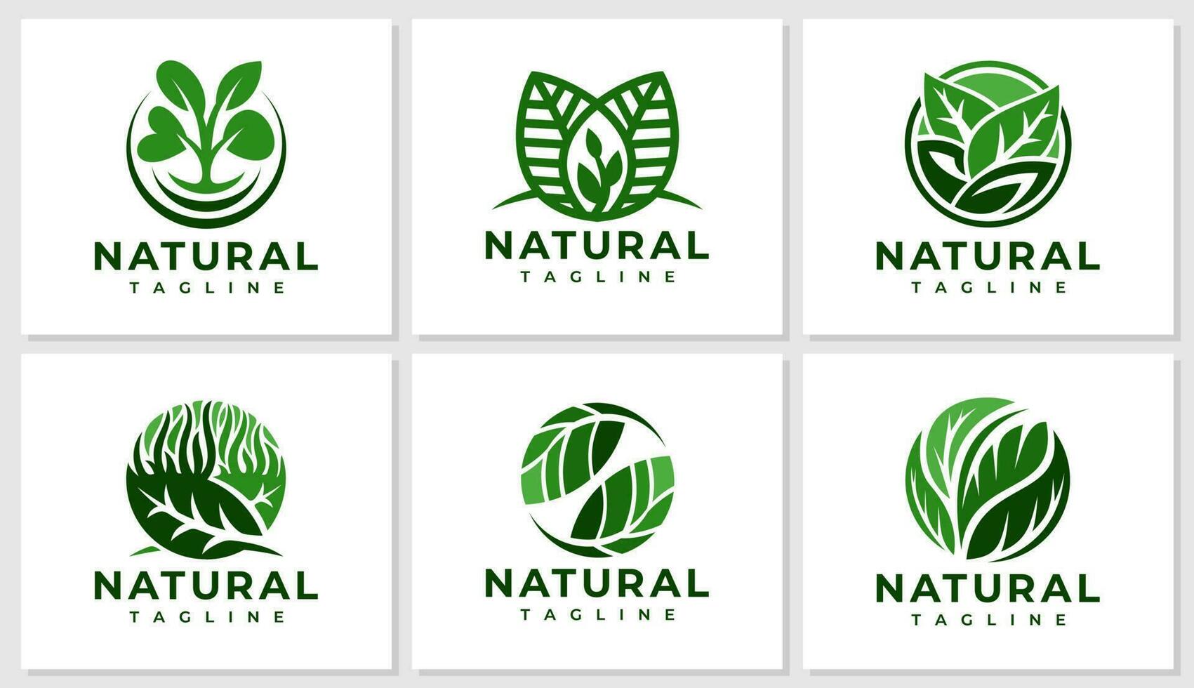 Abstract organic leaf logo design. Modern greenery nature plant logo brand. vector