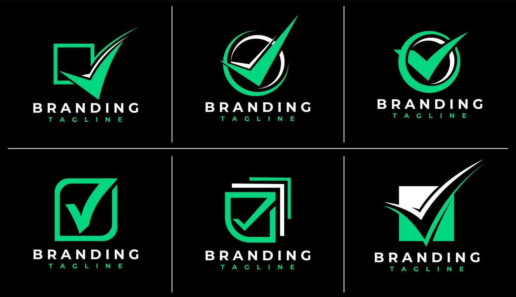 minimalista línea marca de verificación logo diseño modelo. moderno cheque lista logo marca. vector