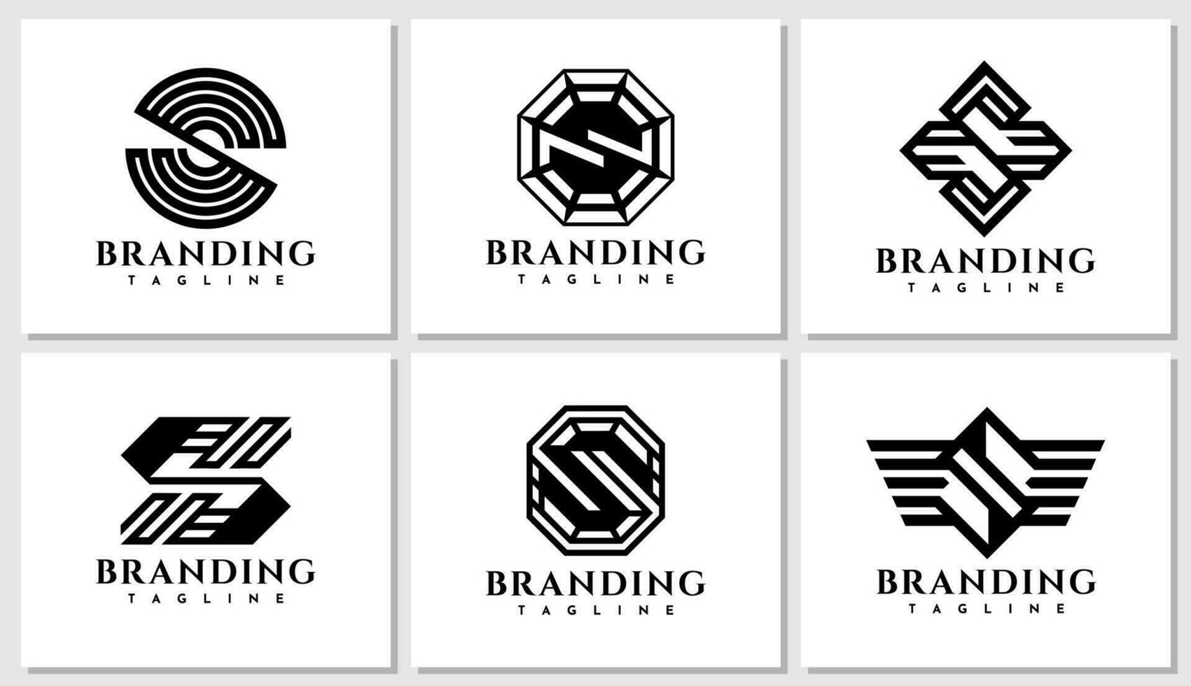 Geometric line company letter S logo design. Luxury business initial S logo. vector