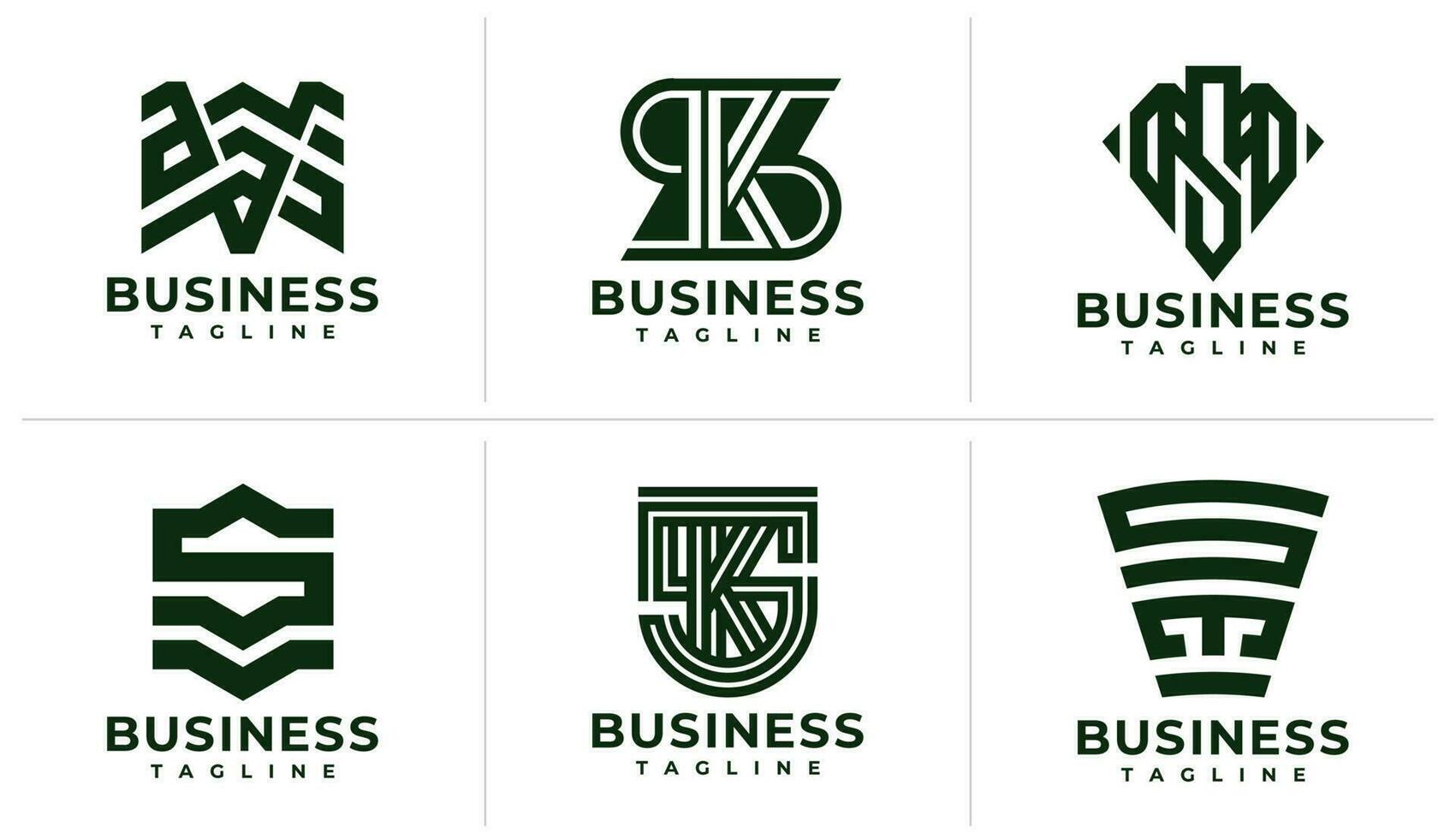 Minimalist line letter SV SK SM logo design brand. Geometric initial SV SK SM. vector