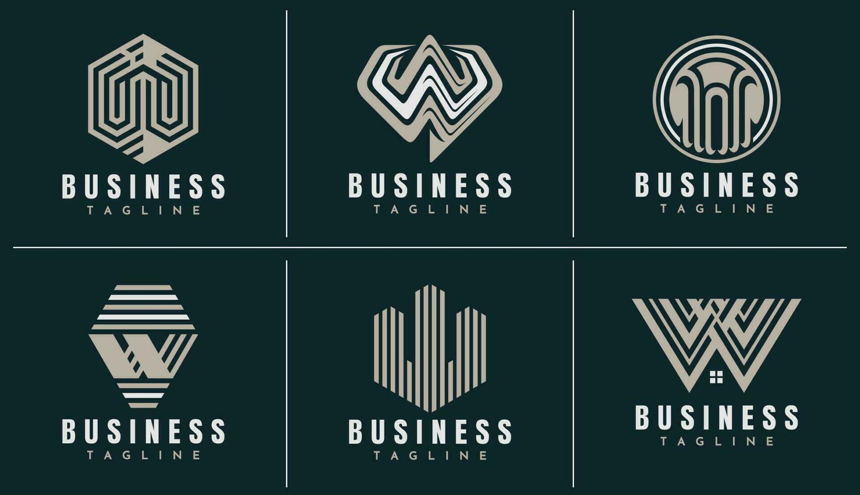 Luxury geometric line letter W logo design brand. Elegat business initial W logo. vector