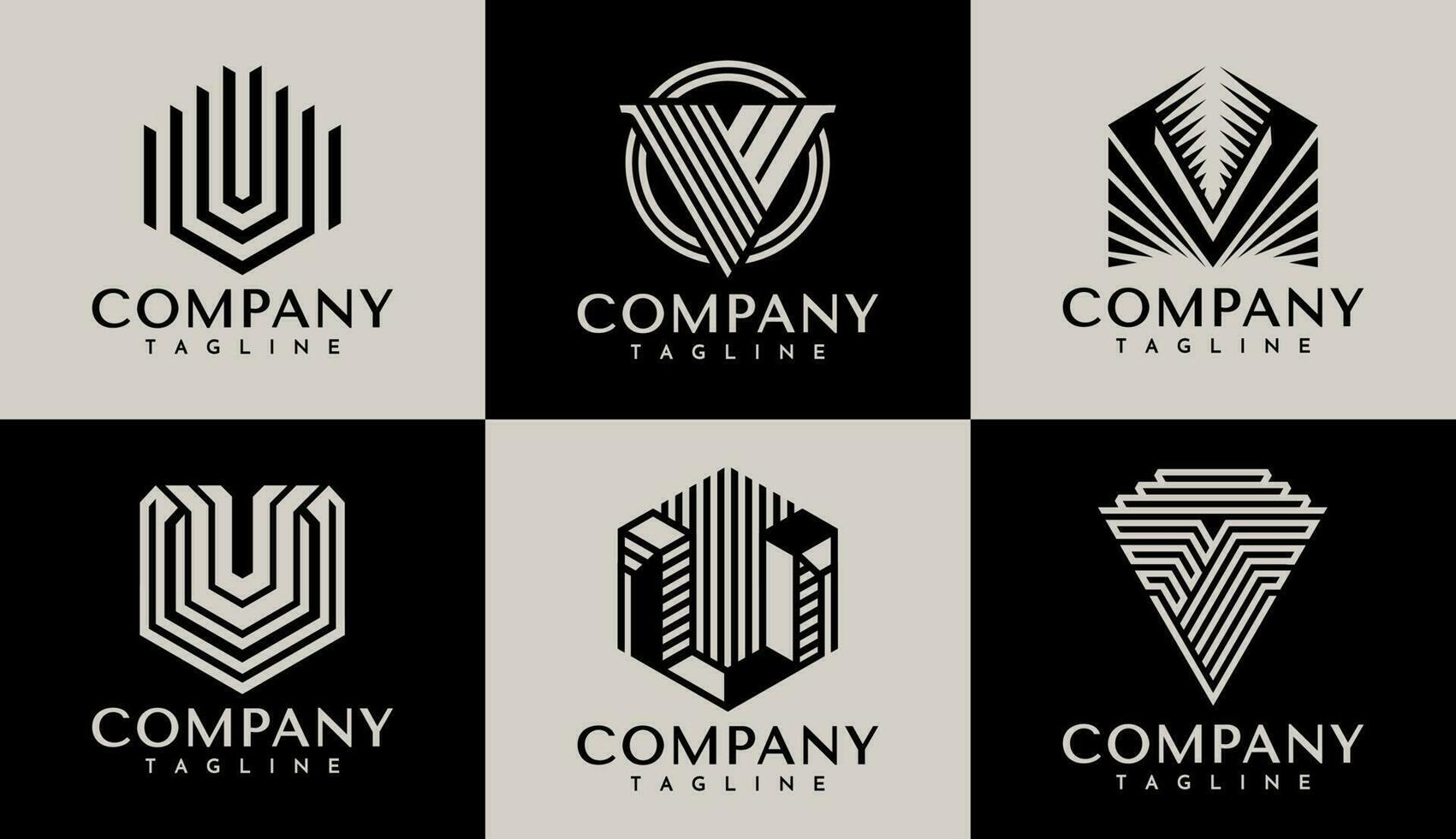 Modern geometric line letter V logo design. Minimalist business initial V logo. vector