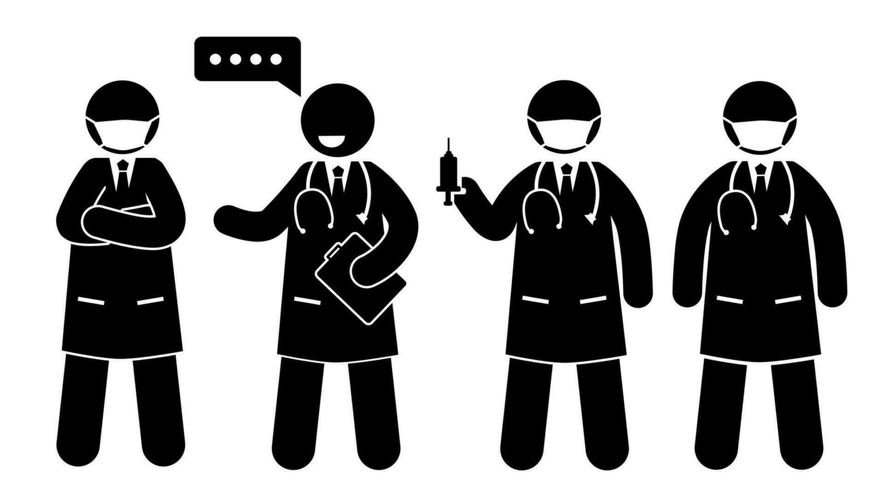 Doctor Surgery Hospital. stick figure 24203267 Vector Art at Vecteezy