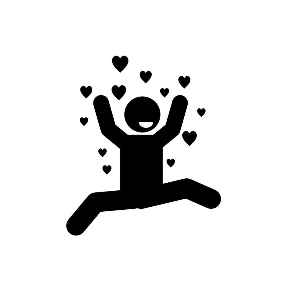illustrations and icons of people in love. stick figures vector