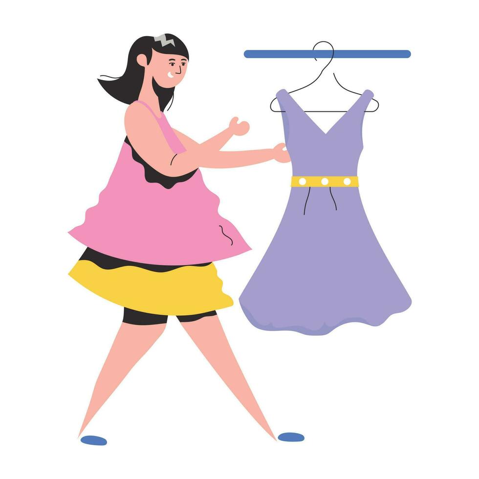 Trendy Buying Dress vector