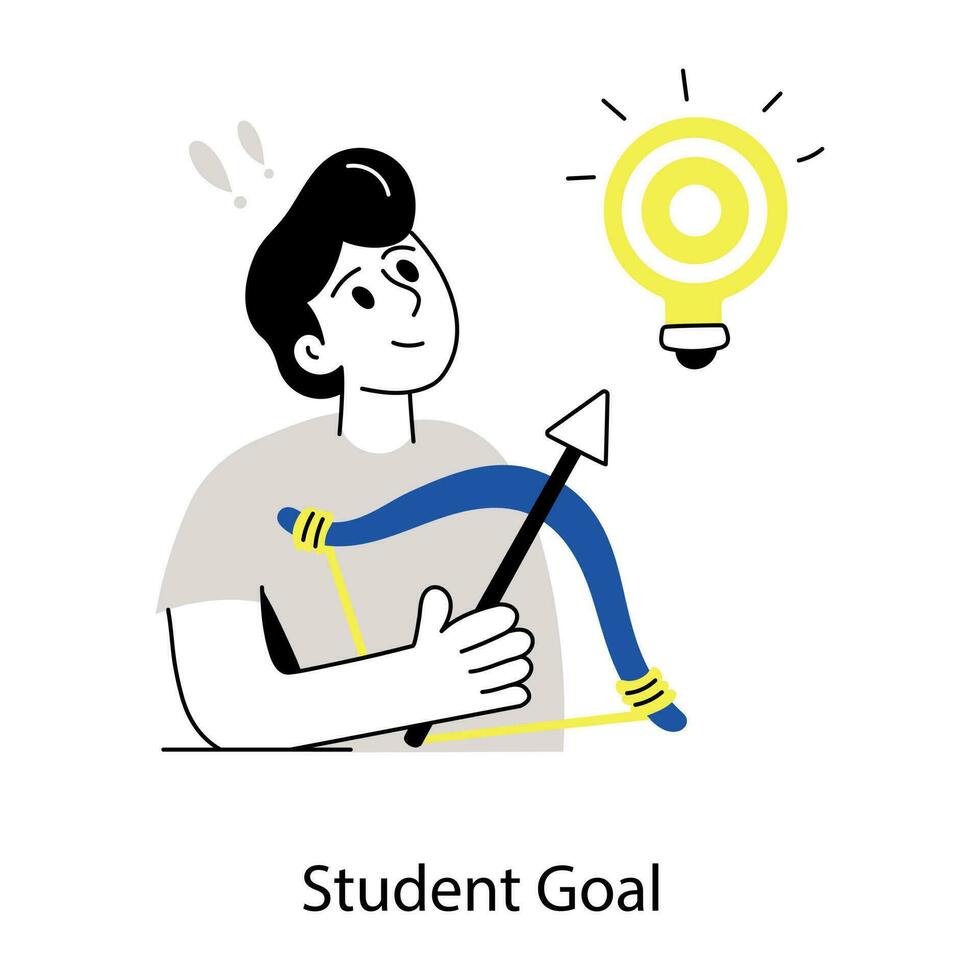 Trendy Student Goal vector