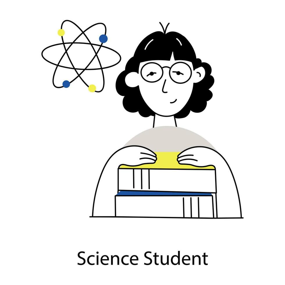 de moda Ciencias estudiante vector