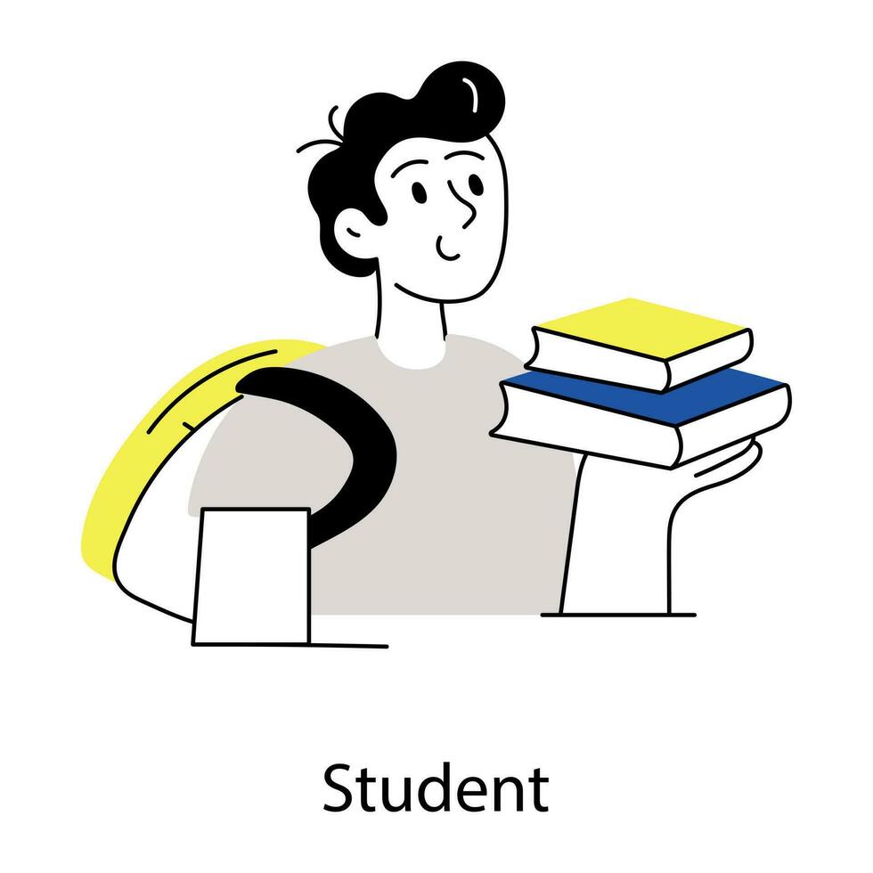 Trendy Student Concepts vector