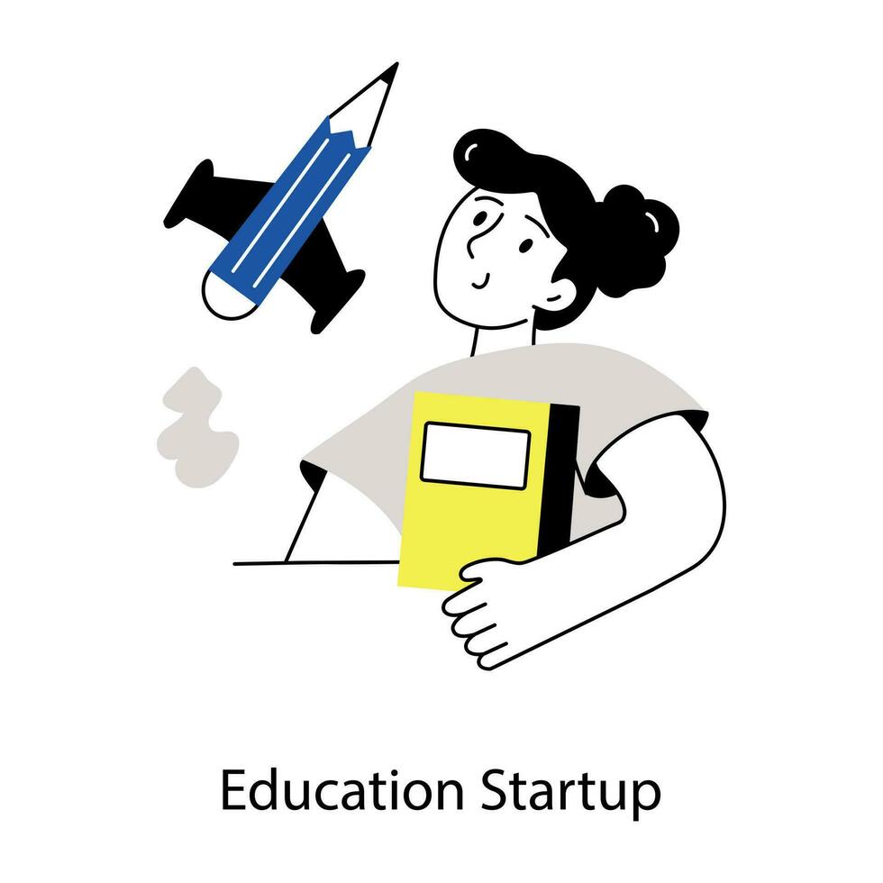 Trendy Education Startup vector