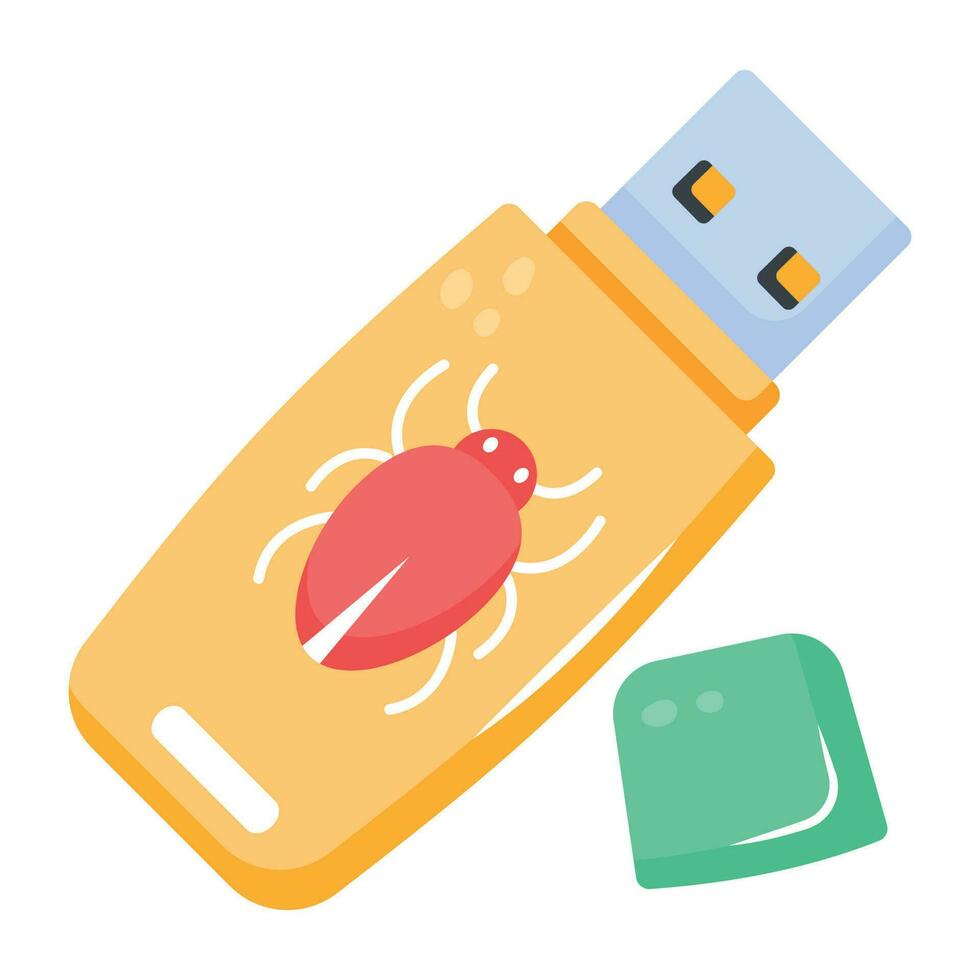 Trendy USB Virus vector