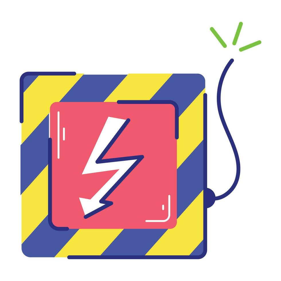 Trendy Electrical Panel vector