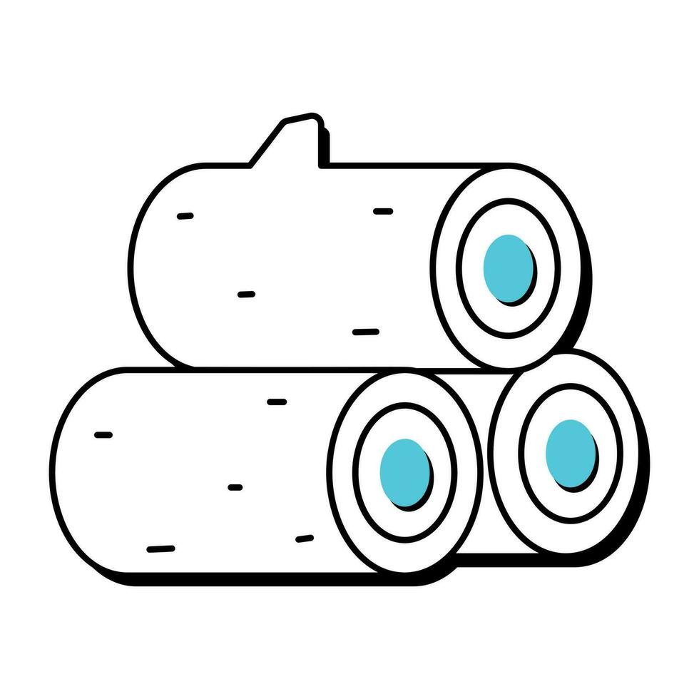 Trendy Wood Logs vector